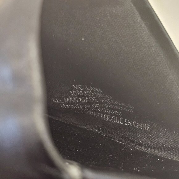 Vince Camuto Black Slides With Gold Chain Detail - Size 10 - Picture 9 of 13